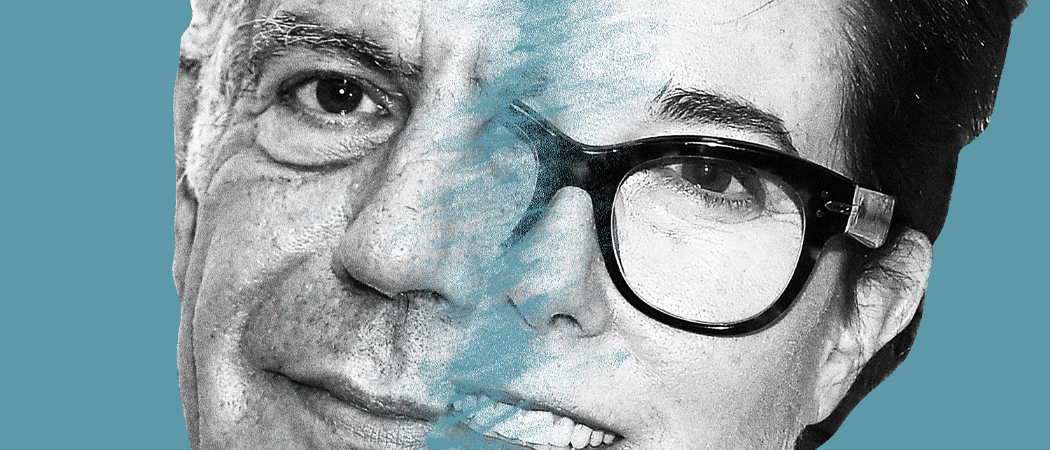 A close-up of a man and woman’s faces, representing a balanced perspective, both appearing professional.