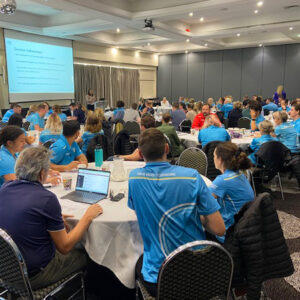 Get Mentally Fit facilitator leading City Venue Management staff in a “Get Habit Fit” workshop, focusing on building productive habits, wellbeing, and team performance.