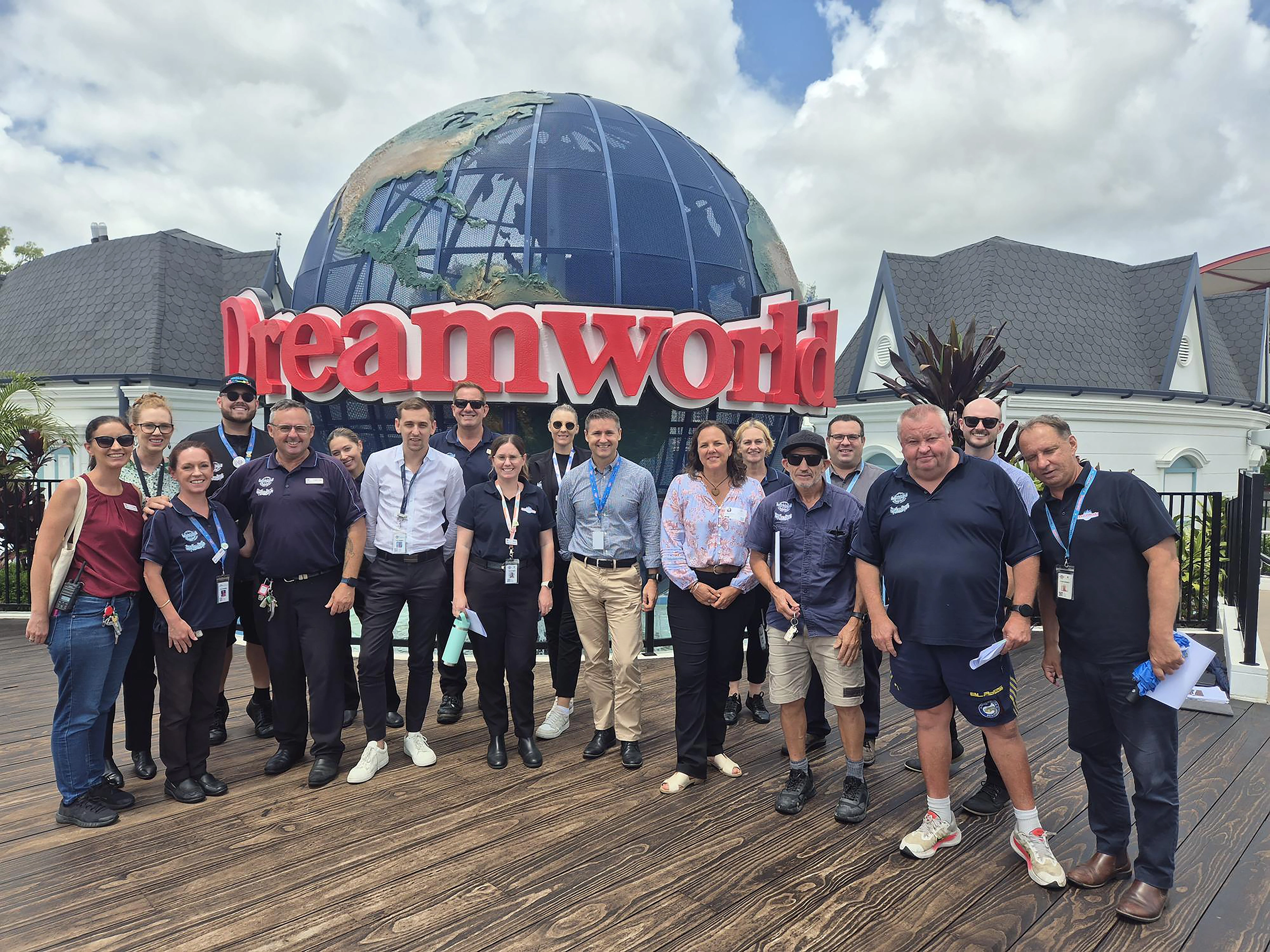 Get Mentally Fit facilitators leading the Get Psychosocial Safety Fit workshop with the Dreamworld leadership team in a boardroom setting.