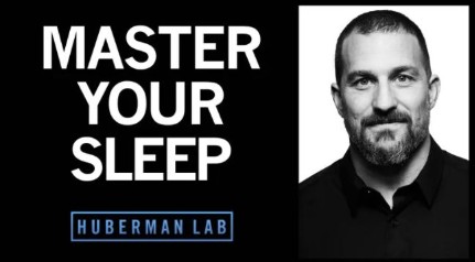 Cover image of the Huberman Lab podcast episode titled "Master Your Sleep," featuring Dr. Andrew Huberman.