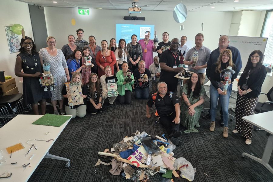 A dynamic group activity during the Collective Wellbeing workshop with the Carers Queensland Logan team.